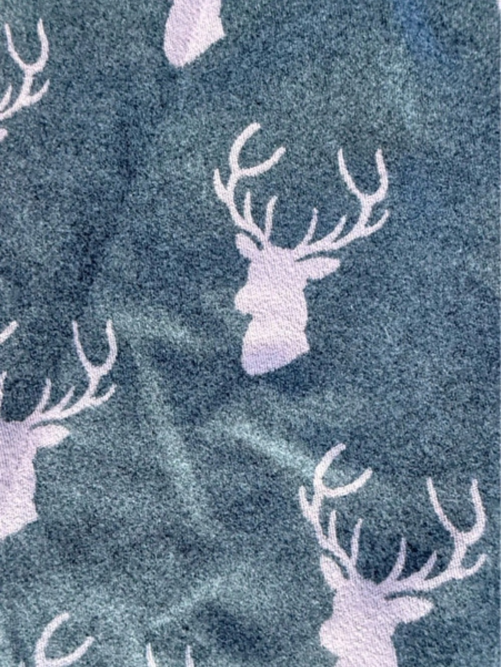 House of Tweed Stag Print Scarf Grey & Pink - Picture 5 of 5